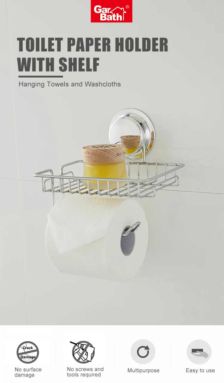 Eco-Friendly Feature Durable Suction Kitchen Toilet Tissue Standing Paper Holder