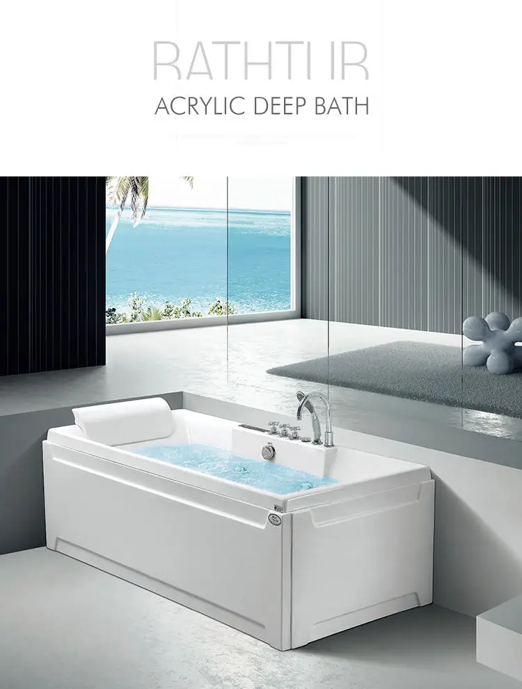 Kamali M1799 indoor spa japan free sex hot whirlpool bath tub free standing square ceramic modern soak massage bathtub
