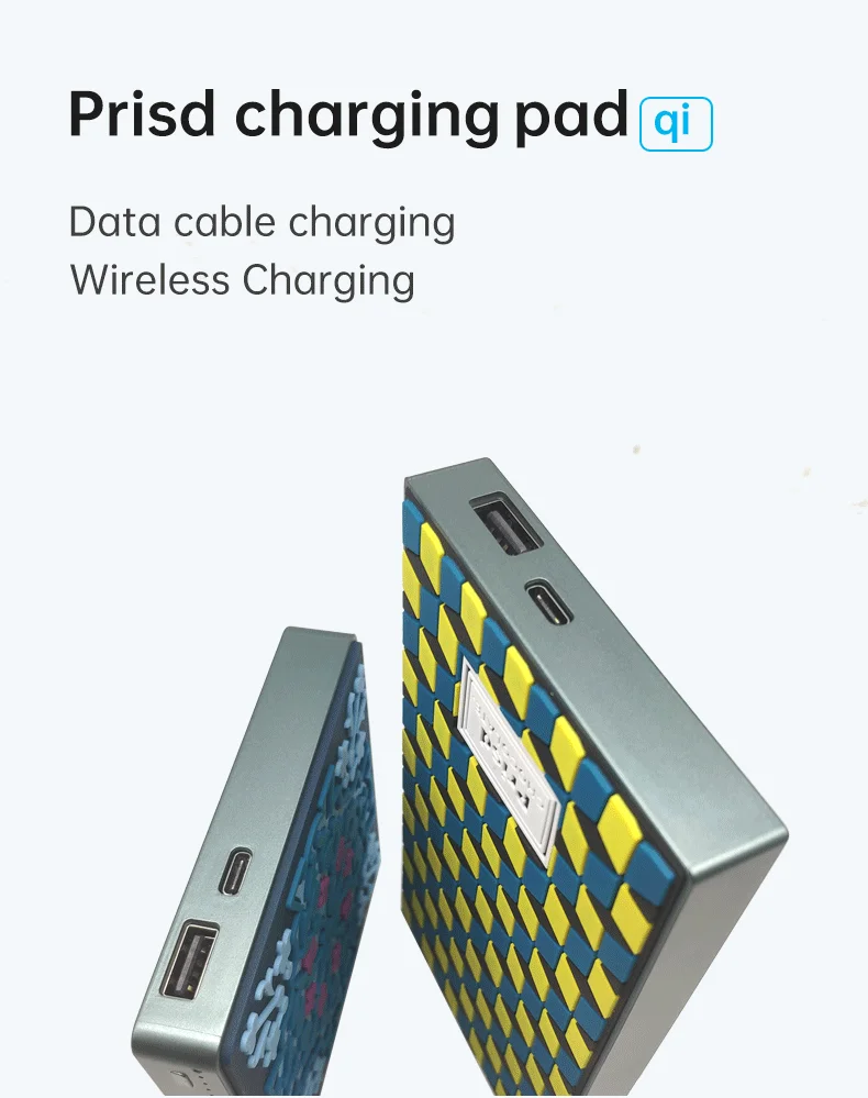 2020 new design Mini Portable aluminium alloy painting 6000mah Wireless charger customized silicone surface design for samsung - ANKUX.COM