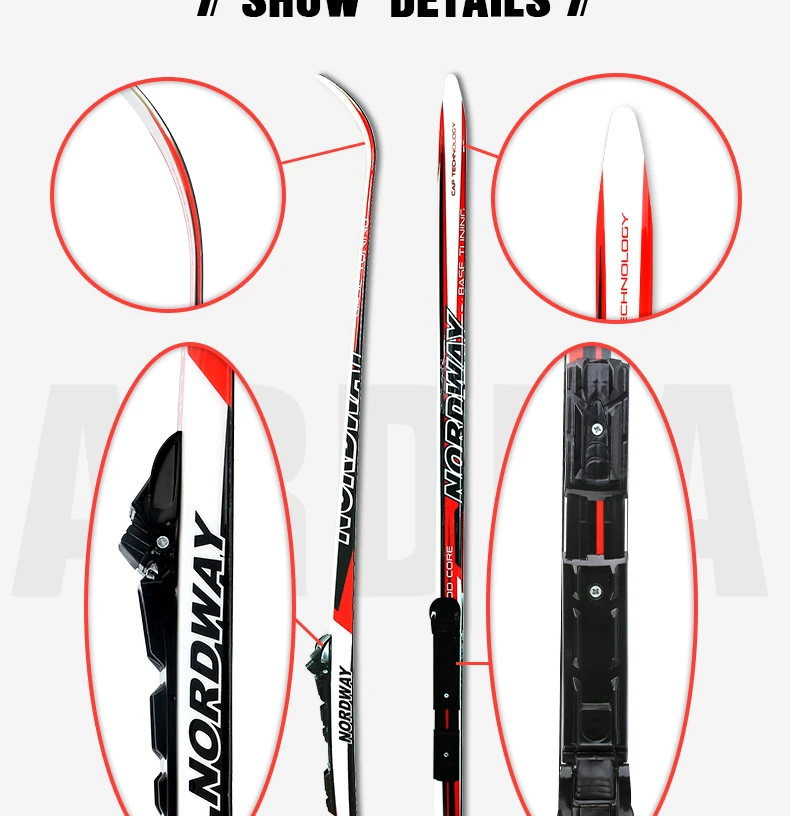 Ardea 150205cm Free Custom Skis Freestyle Nordic Classic Skiing Snowboard Cross Country Ski For