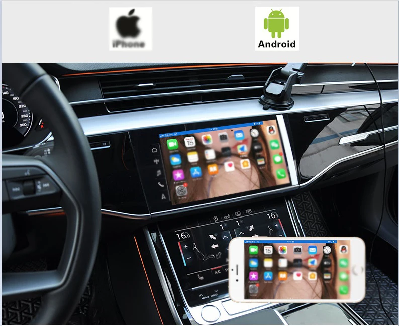 NEW W. CarPlay Interface android 9.0 /PhoneCast For universal carplay android box