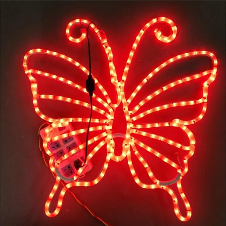 LED Butterfly Motif Neon Light For Garden Decoration Hanging Light