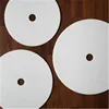 acrylic sheet custom design edge grooved lucite white disc drilled in the middle