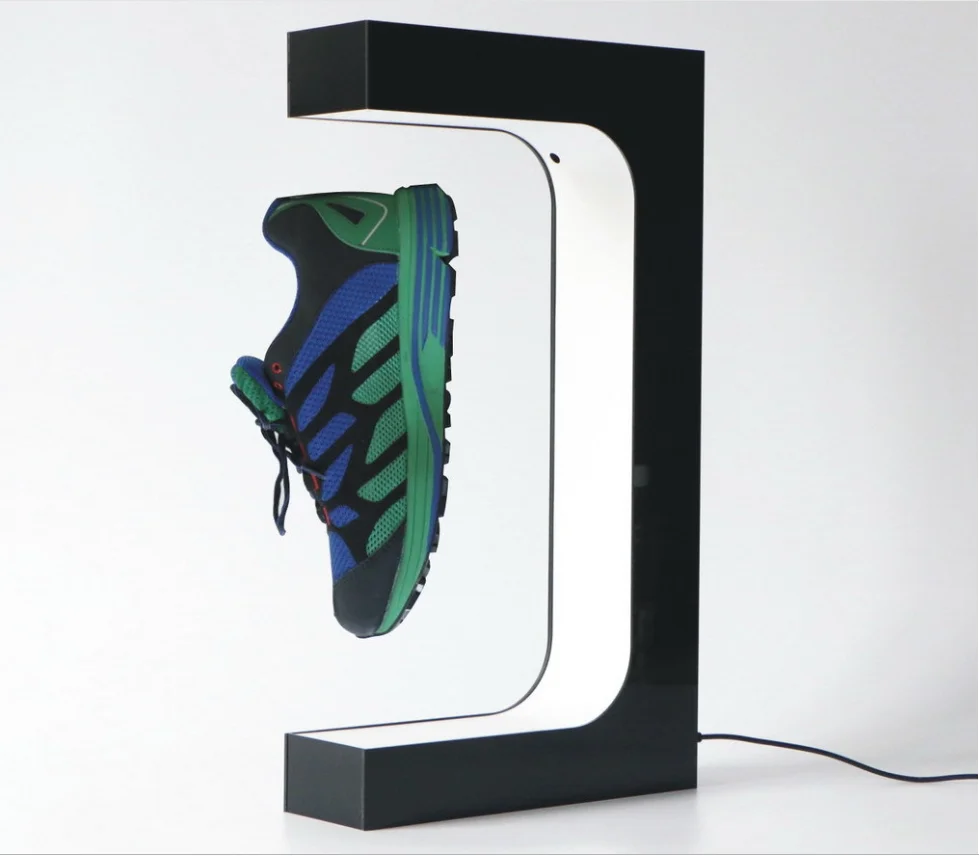 Acrylic Levitation Floating Shoes Rack Luxury Rotating Sneaker