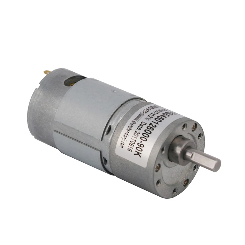 30 watt DC Motor 36 volt 6v 12v dc motor speed controller with Gear box 37mm high torque micro DC gear Motor 100 rpm factory