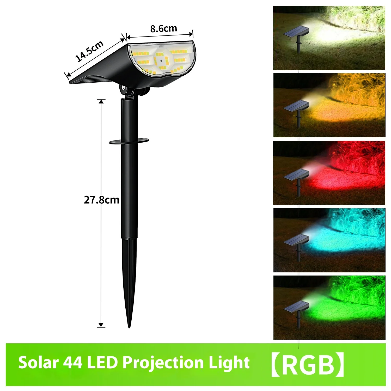 product solar lawn lights long lifetime darkness auto bright ground plug in led projector outdoor garden lights-6