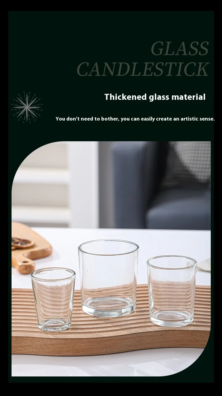 product wholesale glass candle jar supplier 200ml capacity empty candlestick holder embossed lid for home decoration for valentines day-3