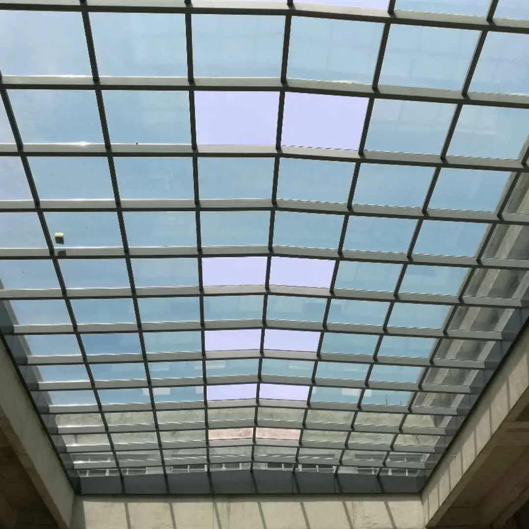 Prefab Steel Truss Structure Glass Skylight Roof Construction Glazing ...