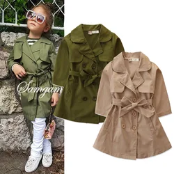 Toddler Kids Baby Girl Clothes Autumn Winter Trench Outerwear Coat Wind Jacket Outerwear Parka Overcoat