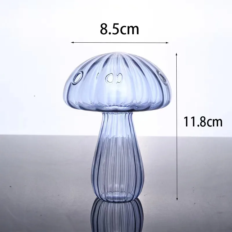 Delicate Mushroom Glass Bud Vases Creative Mushroom Vase Garden Culture