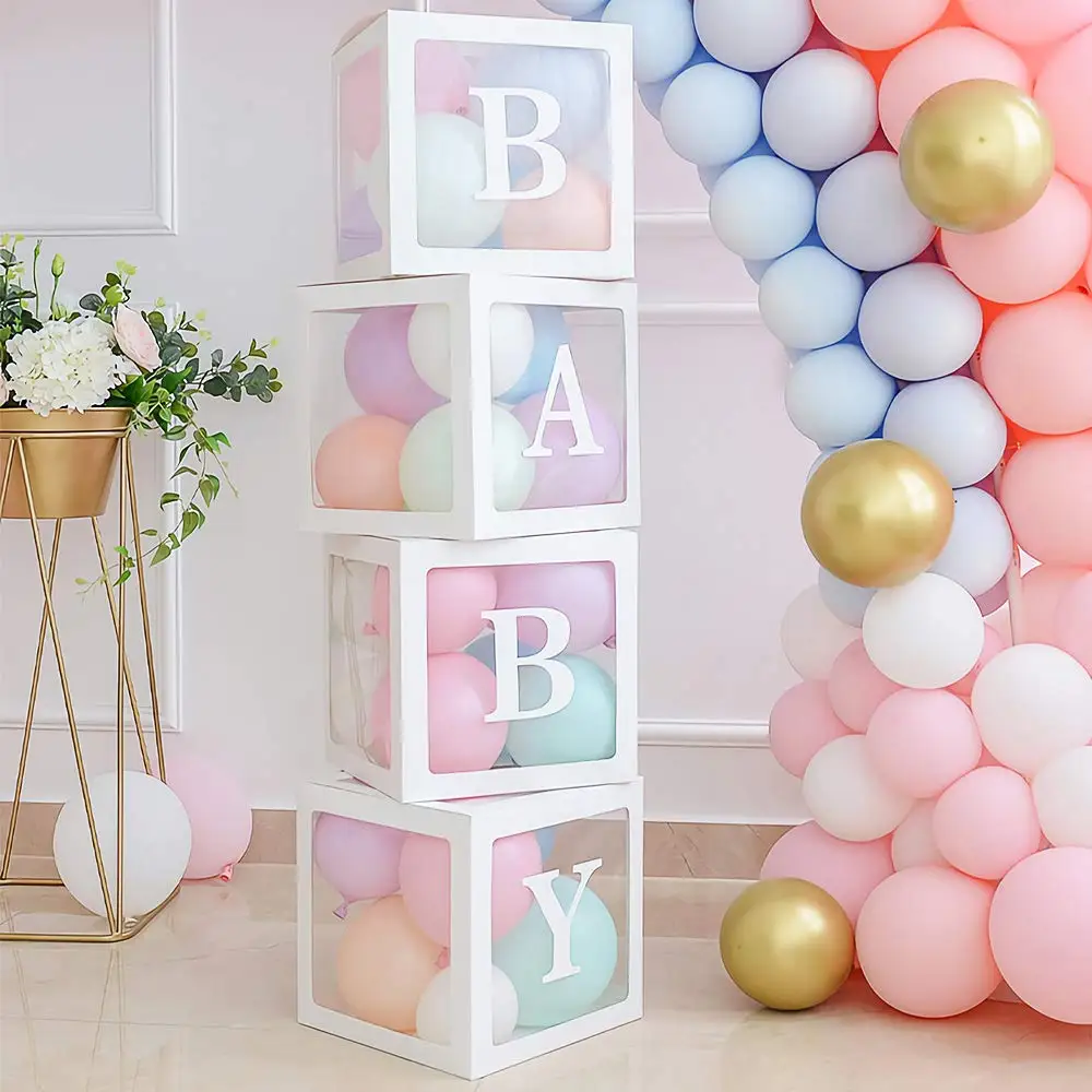 Caja para decoración transparente para Baby Shower decoraciones para Baby Show 