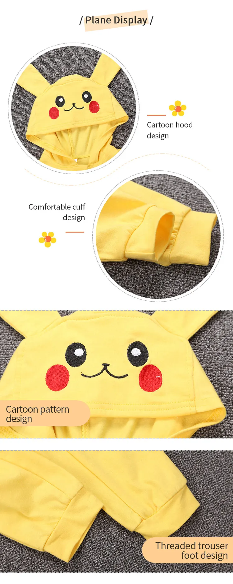 Ropa De Dormir De Manga Larga Para Ninos Mono Con Capucha Disfraz De Pikachu Pelele De Algodon Para Bebe Otono E Invierno Buy Mameluco De Algodon Para Bebe Ropa De Dormir Para Ninos Traje De Pikachu Con