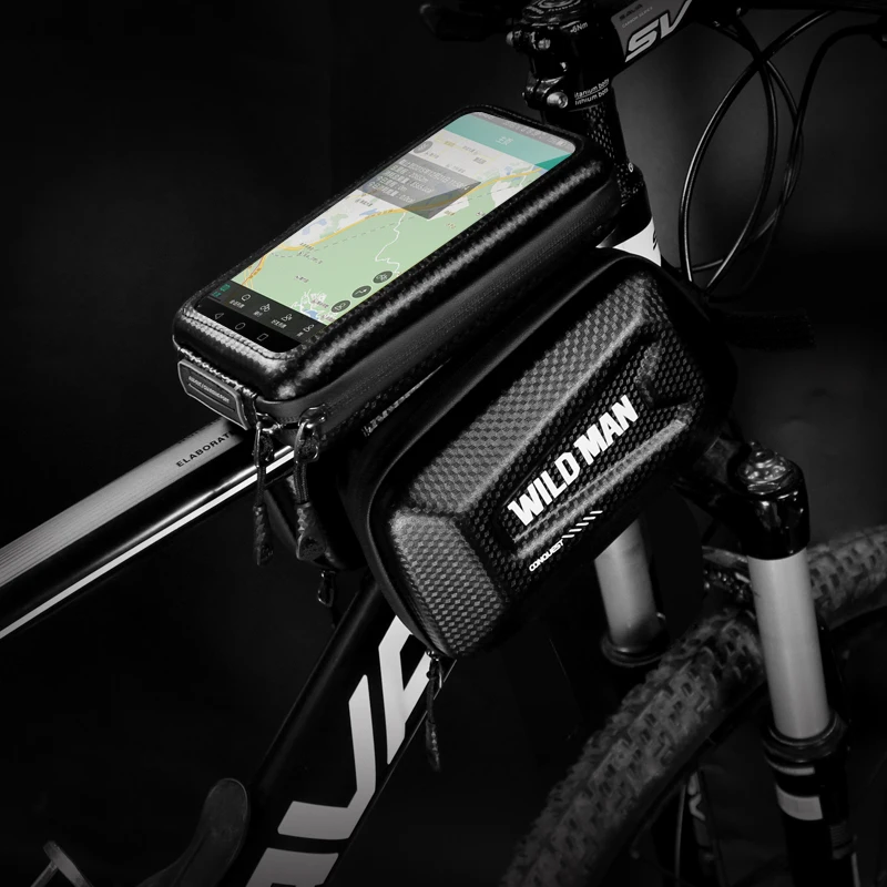 Superbsail New Waterproof MTB Mountain Bike Frame Front Bag Touch Screen Phone Bag Bicycle Mobile Phone Holder supplier