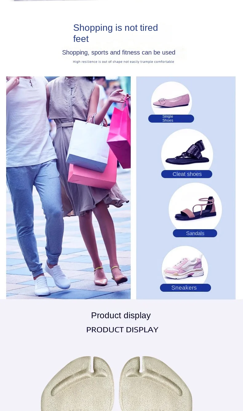 New Comfortable Self-Adhesive Flip-Flop Insole Seven-Point Pad Gel Bottom Shock Absorption-Non-Slip Anti-Wear Foot Arch Insole New Comfortable Self-Adhesive Flip-Flop Insole Seven-Point Pad Gel Bottom Shock Absorption-Non-Slip Anti-Wear Foot Arch Insole