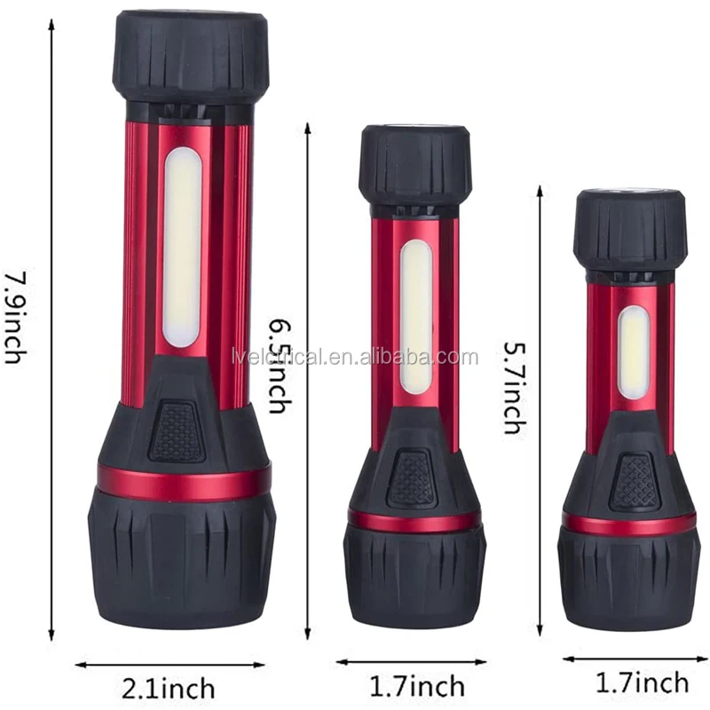 2 In 1 Large Rubber Torch With Flood Light Buy Rubber Torch Led