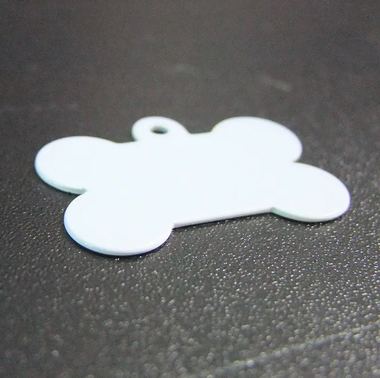 
blank white sublimation bone shape dog pet tag 