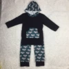 wholesale letter print kids pants hooded letter dress girls kids 2019 2pcs set causal sport baby clothing clothes
