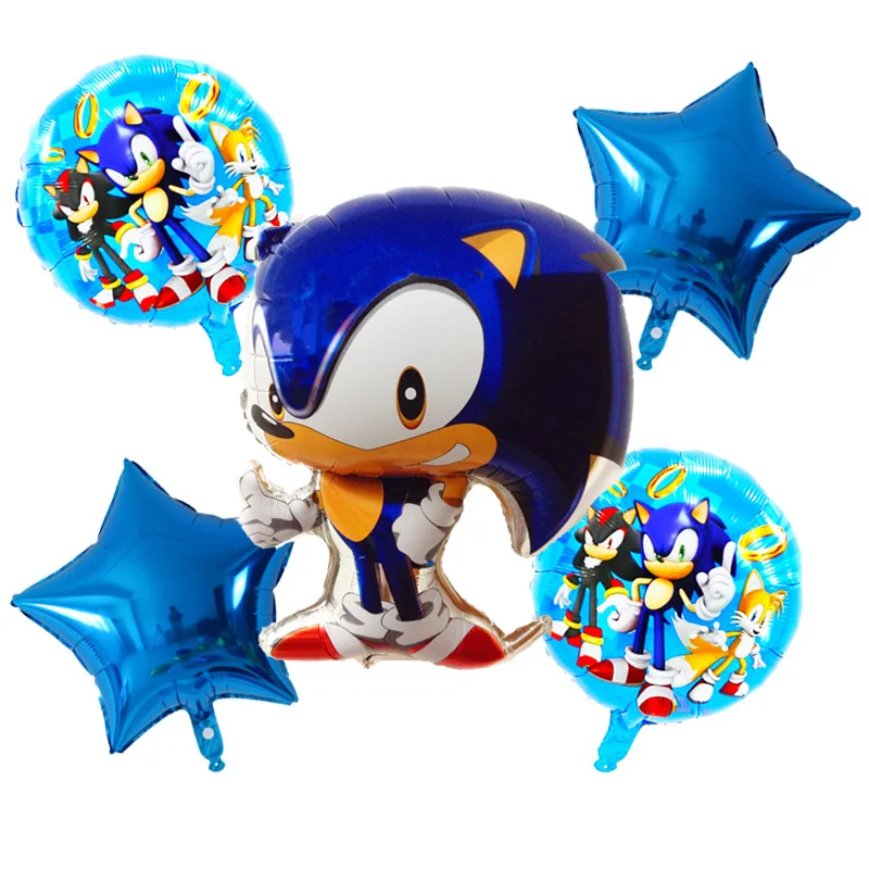 Wholesale Cartoon Character Sonic Foil Balloon Set For Kids Birthday ...