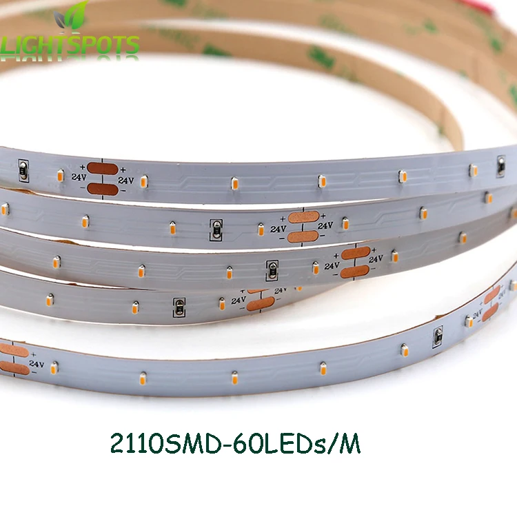 ShenZhen 14 Years Manufacturer High CRI 24V Small Size Chip 2110 SMD Strip Led Rope Light