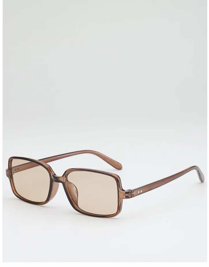 2026 New Cross-Border Vintage Square Sunglasses European And American Fashion Simple Rivet Unisex Flat Lens UV400 Full_voghion.com