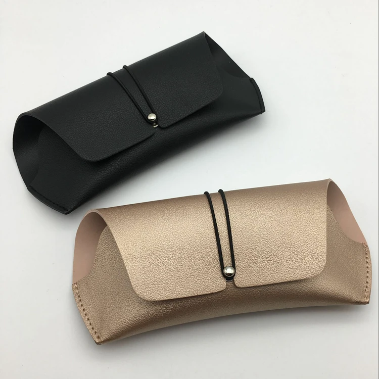 Fashion Foldable Custom Logo Pouch Multiple Leather Glasses Case Sunglasses Eyewear Box Soft 5482