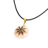 Pear with blue diamond sunflower necklace