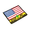 eco-friendly heat cut custom cute bear animal logo machine woven flag labels for kid's clothes