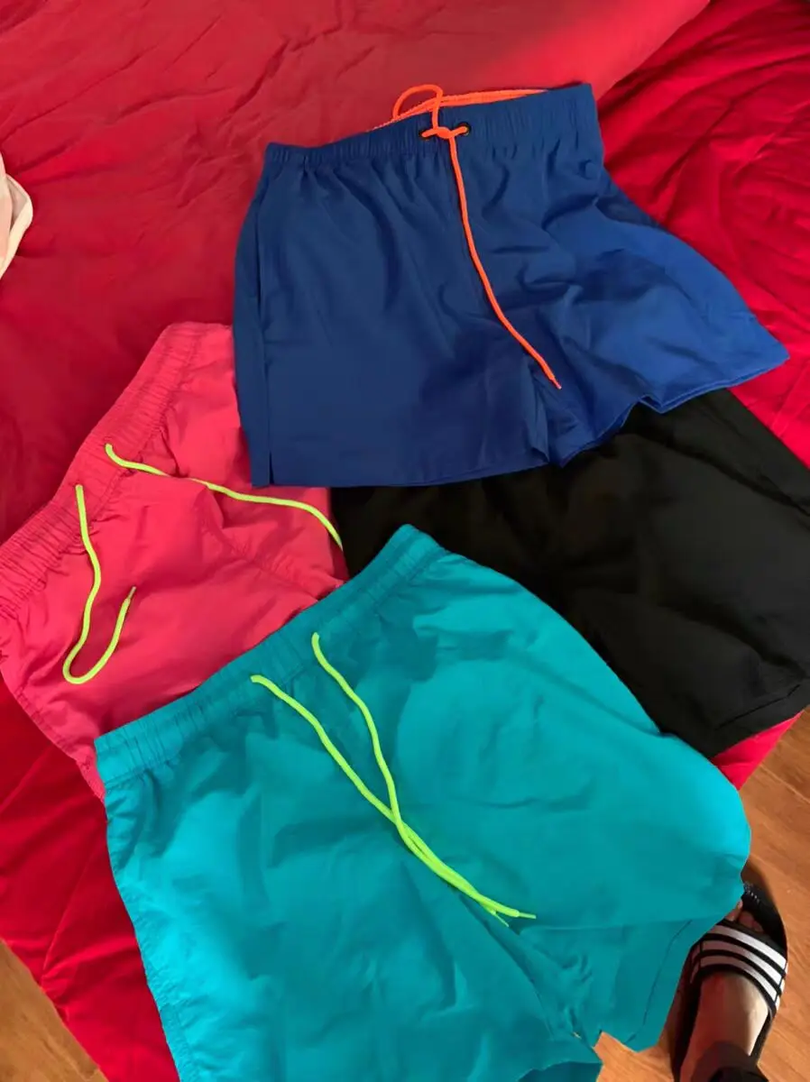 Custom Logo Men Beach Swim Shorts Men Plain Swim Trunks Men Swimwear