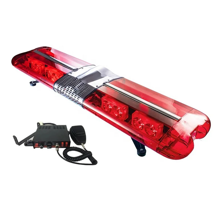 47 Inch Full Size 260 Watts  Red LED Warning  Light Bar with  Siren & Speaker for Ambulance