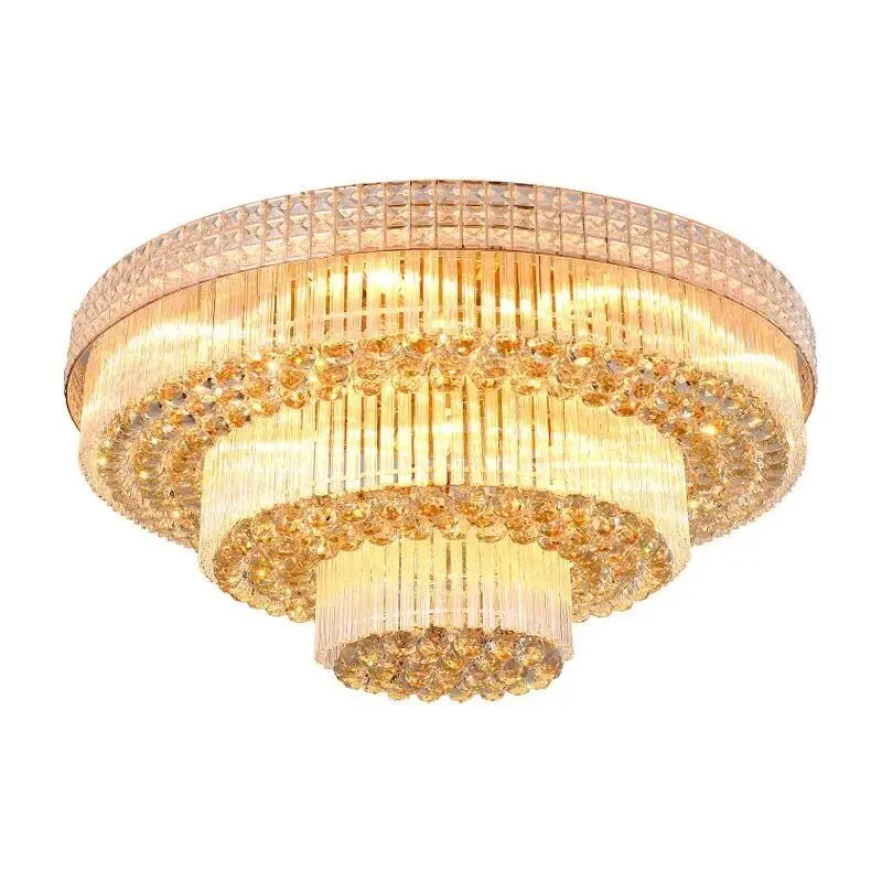Modern Indoor Home Fixture Hanging Mount Luxury Round Crystal Led Ceiling Light For Living Room  ceiling Light