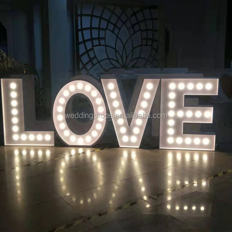 Wholesale Led Marquee Light Up Signs Acrylic Love Large Giant Letter