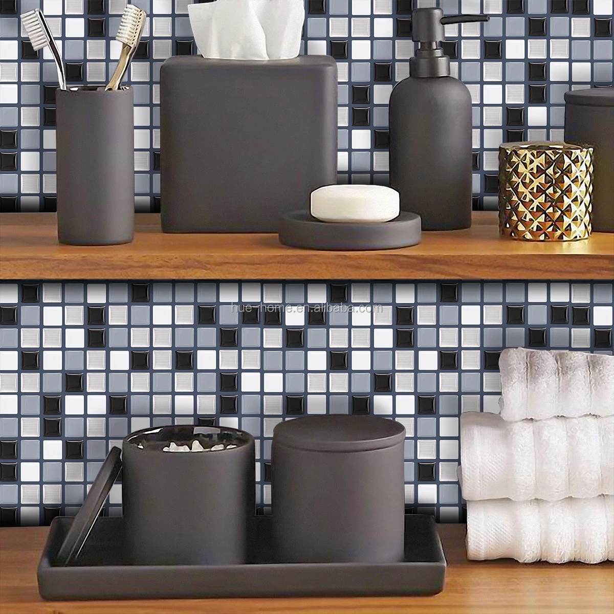Peel And Stick Backsplash For Kitchen/bath Mosaic Smart Art Tile Diy (5 ...