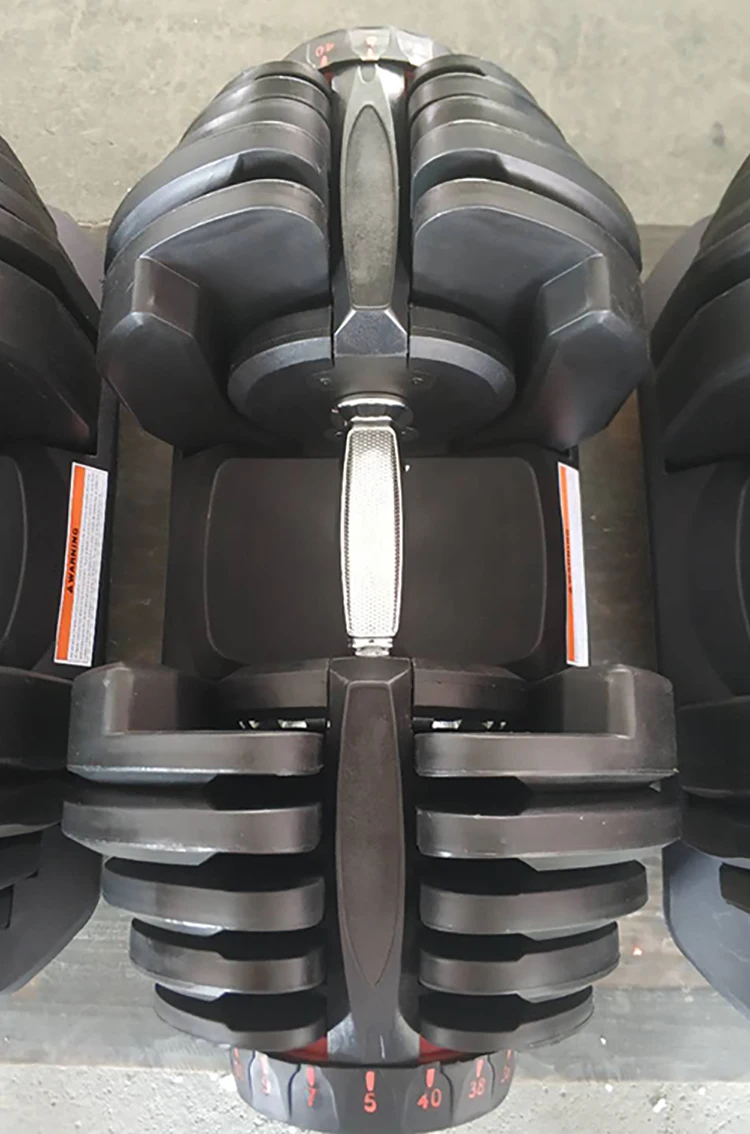 40千克健身房力量举重训练快速自动可调哑铃套装