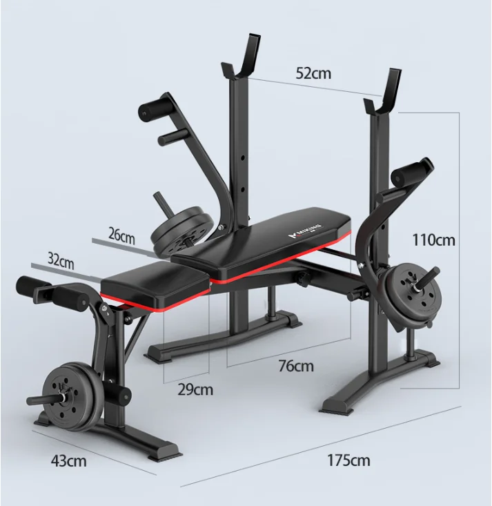 Home Gym Equipment Multifunction Adjustable Foldable Weight Bench