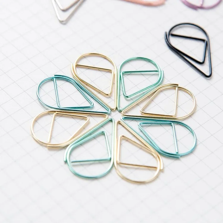 wholesale 2019 new design drop paper clips plastic paper clip pa