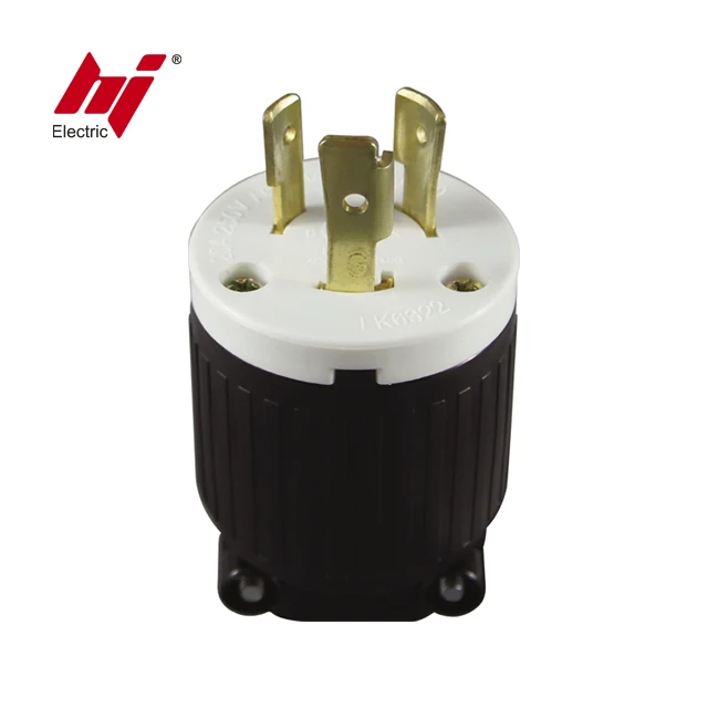 Industrial Grade 20Amp 250V AC NEMA L6 20P US Plug Locking Twist Lock Plug for Generator Power
