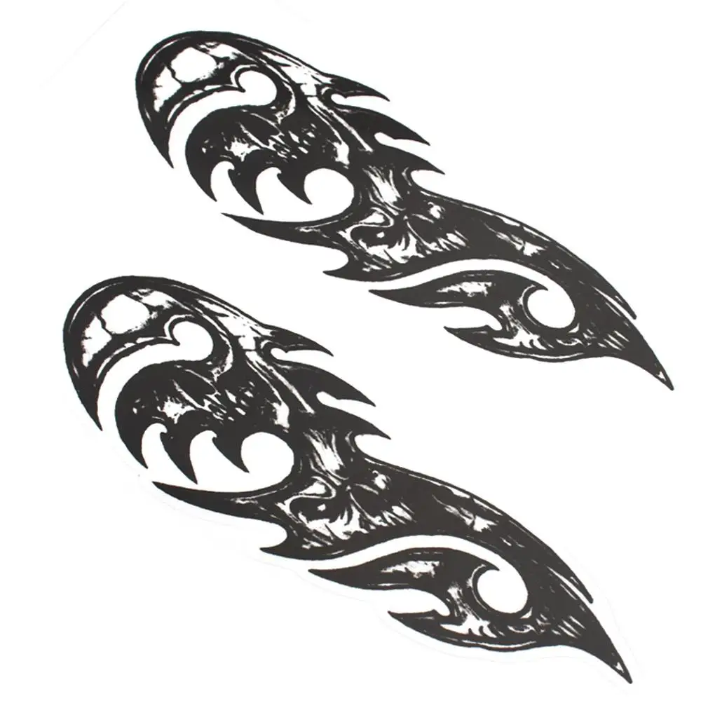 Universal Motorcycle Custom Waterproof Front Fork Skull Decals Stickers Medallion Fit For Harley Davidson Sportster Softail
