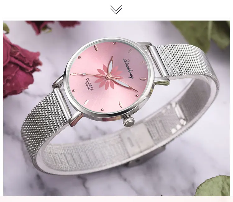 Newest Arrival High Quality China Brand Quartz Watch Women Leisure Mesh Belt Casual Dial Design Ladies Wristwatch