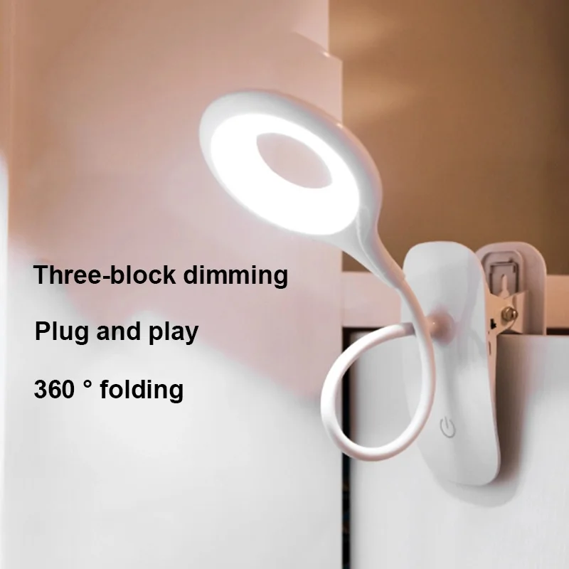 Usb Power 5W Led Desk Lamp Usb Foldable Clip Bed Reading Book Night Light LED Table Lamp