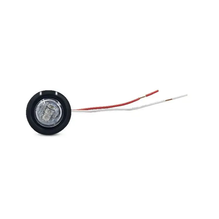 3/4 Inch Round Truck Trailer LED Side Marker Clearance Lights Indicator Lamp Double Face