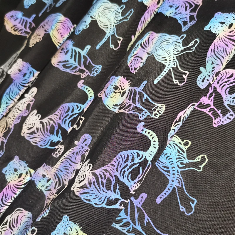 High Light Black Reflective Fabric For Clothing Buy Reflective Silk