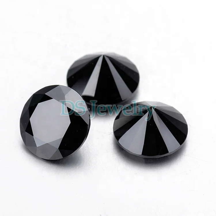 Wholesale Loose Brilliant Cut Lab Created Black Diamond Price Per Carat