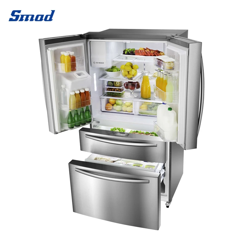 High Quality No Frost French Door Side By Side Refrigerator With Ice