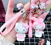 cartoon cute anime hello kitty 3d doll keychain PVC key chain pendant