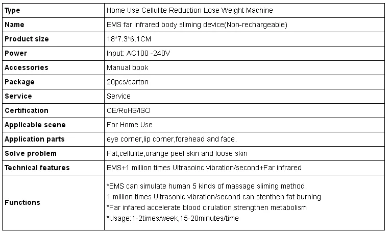 home use slimming device Non-rechargeable EMS Infrared ultrasound body slimming massage from Shanghai Vanoo Laser