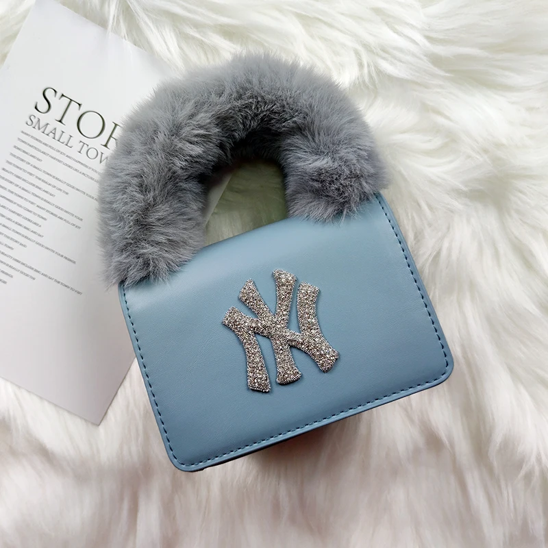 Trendy Small Ny Handbags Set For Women Bling Diamond Logo Purse Set