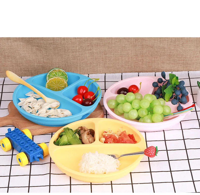 Silicone Baby Suction Bowl Children Table Placemat Silicone Baby Suction Plate