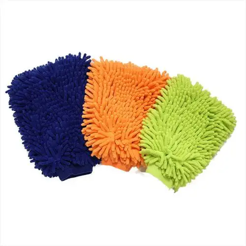 Chenille car washing mitts