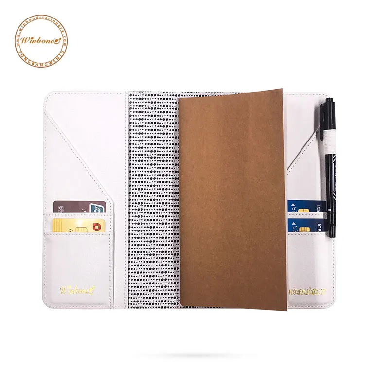 Hot selling and simple design faux leather planner agenda in custom size and color for gifts