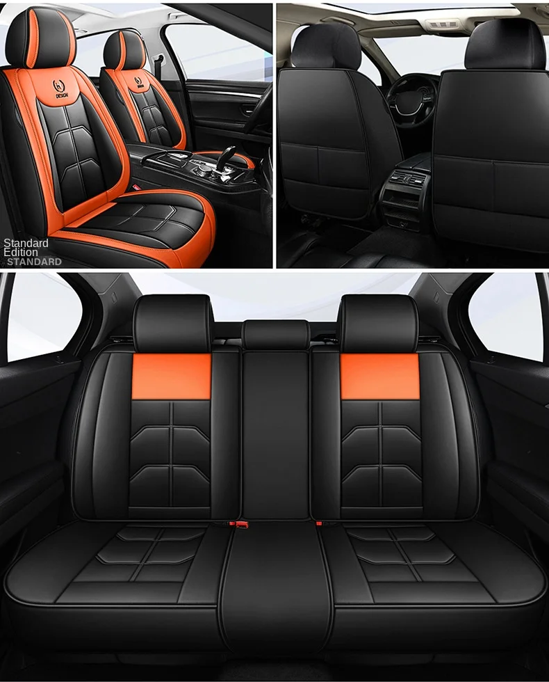 Four Seasons Fully Surrounded Car Seat Cushion Front Generation Leather Polyester for Car Seat Supplies manufacture